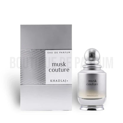 Khadlaj Musk Couture perfume bottle and packaging on a white background