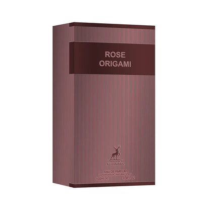 Rose Origami perfume box on a white background